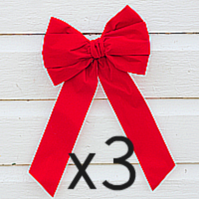 Traditional Red Velvet Bows